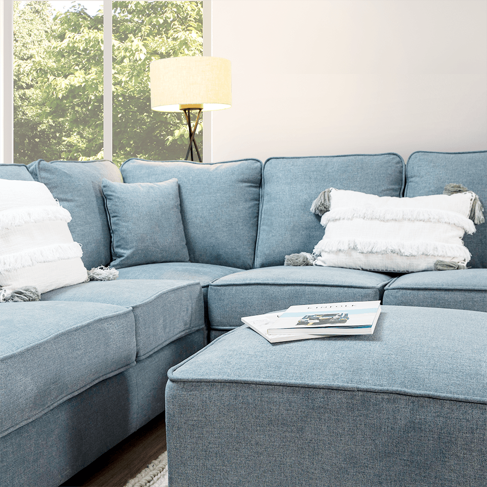 Cologne Sunlight Modular Lounge With Chaise With Ottoman