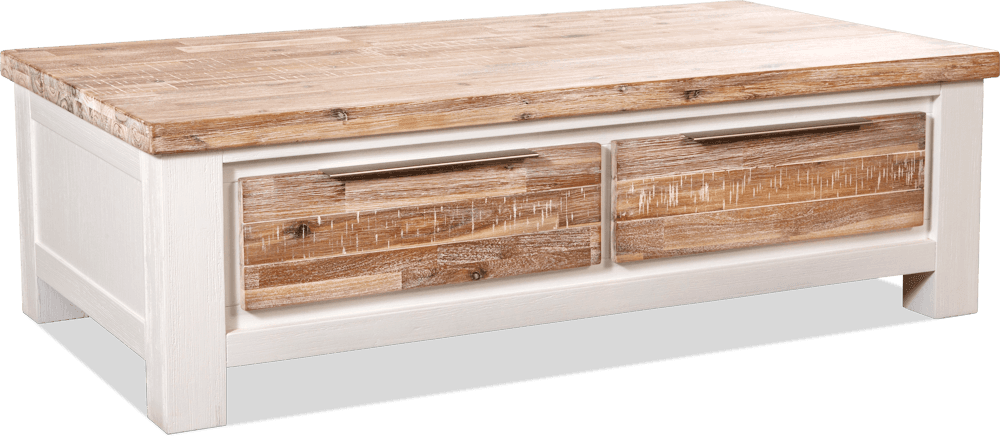 Bermuda Acacia Rectangle 2 Drawer Coffee Table