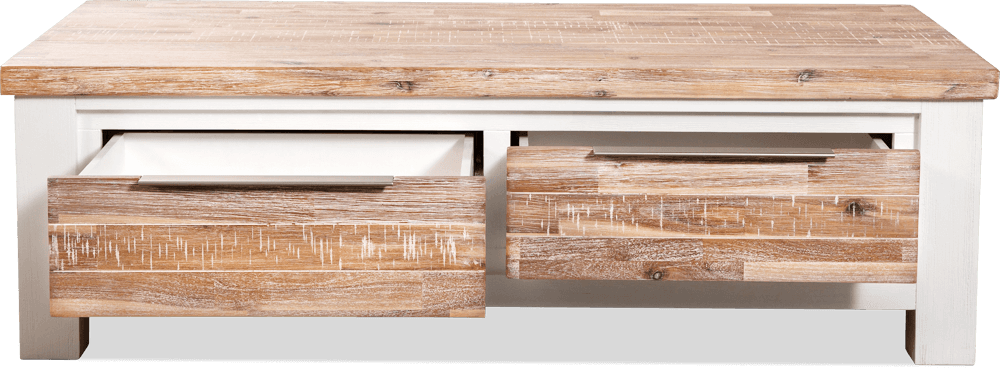 Bermuda Acacia Rectangle 2 Drawer Coffee Table