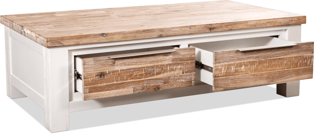 Bermuda Acacia Rectangle 2 Drawer Coffee Table