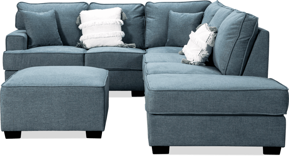 Cologne Sunlight Modular Lounge With Chaise With Ottoman