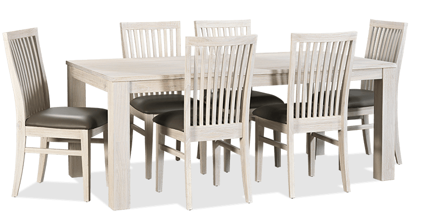 Newcastle Mountain Ash 7 Piece Rectangle Dining Suite