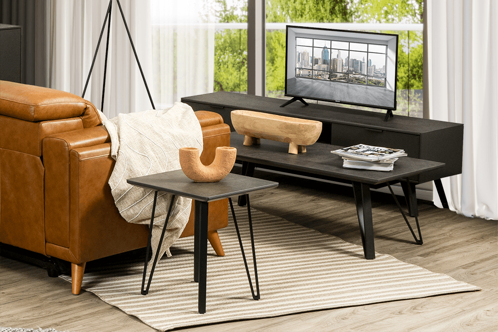 Onyx MDF/Metal TV/DVD Unit