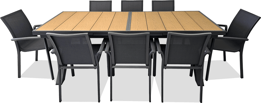 Loxton Aluminium/Polywood Extendable Dining Table