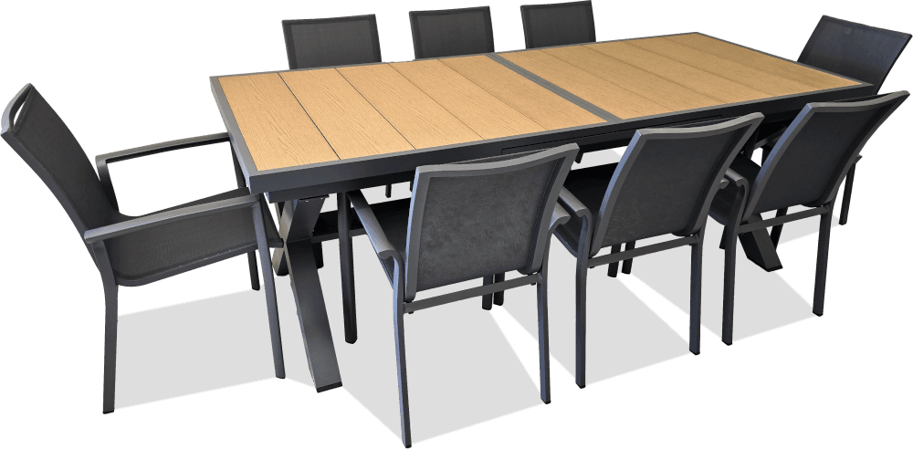 Loxton Aluminium/Polywood Extendable Dining Table