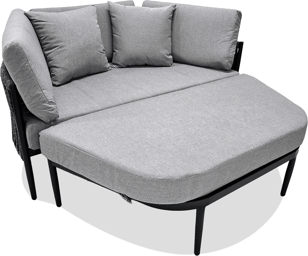 Deville Steel/Rope 2 Piece Day Bed