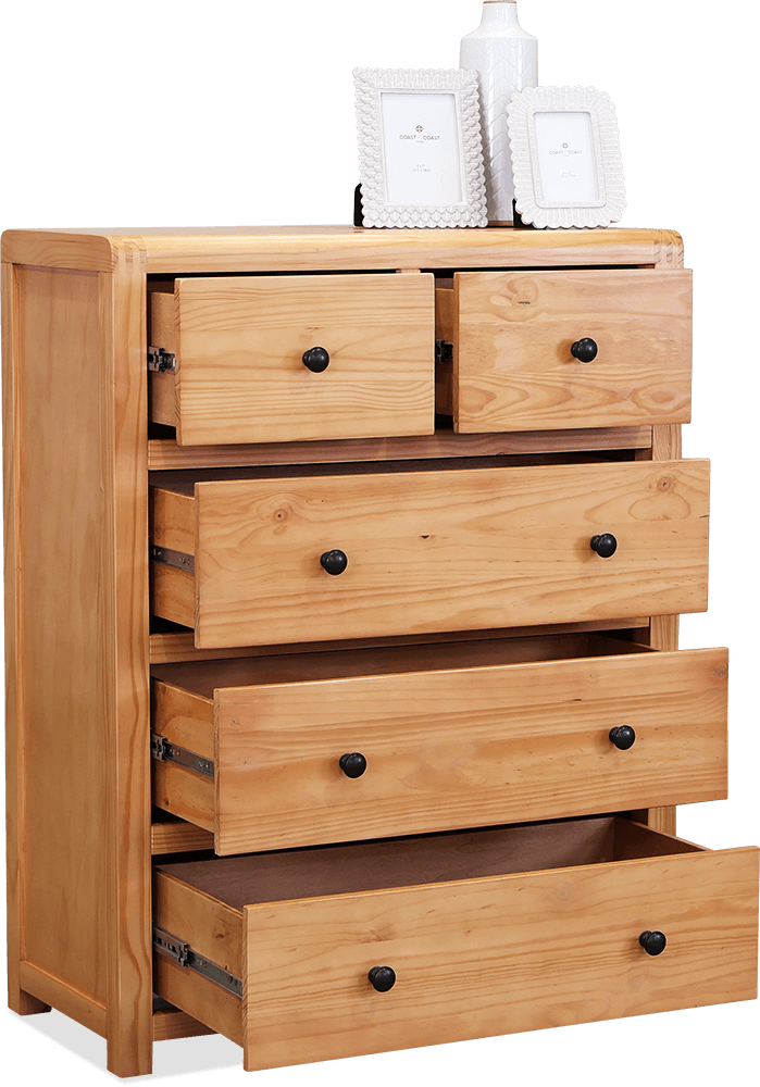 Meadow Pine/MDF 5 Drawer Chest
