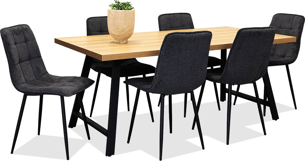 Oregon MDF/Melamine 7 Piece 1800 Dining Suite