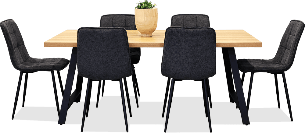 Oregon MDF/Melamine 7 Piece 1800 Dining Suite