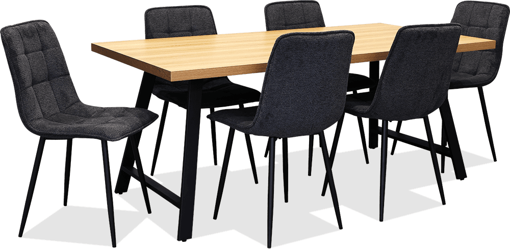Oregon MDF/Melamine 7 Piece 1800 Dining Suite