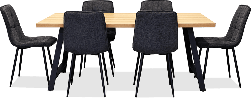 Oregon MDF/Melamine 7 Piece 1800 Dining Suite