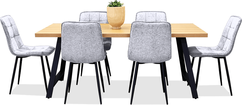 Oregon MDF/Melamine 7 Piece 1800 Dining Suite