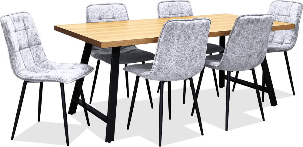 Oregon MDF/Melamine 7 Piece 1800 Dining Suite