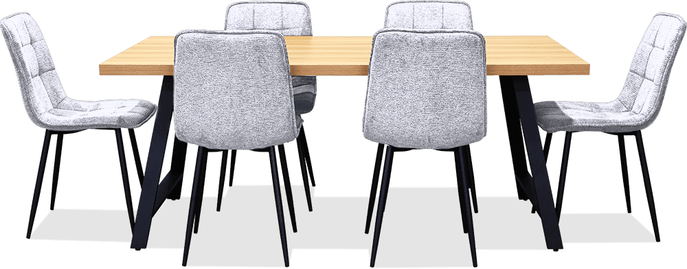 Oregon MDF/Melamine 7 Piece 1800 Dining Suite