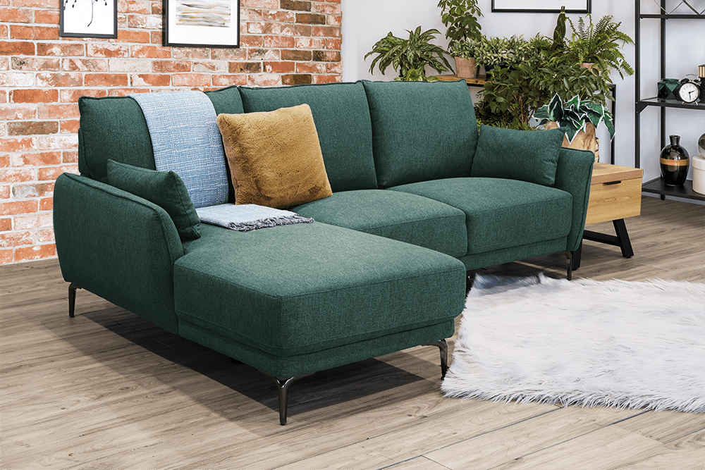 Otto Fabric 3 Seater Sofa With Left Hand Chaise