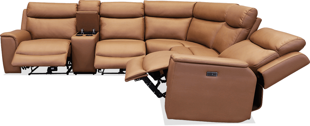 Daytona Nicki 5 Seater Modular Lounge With 3 Built In Power Recliners
