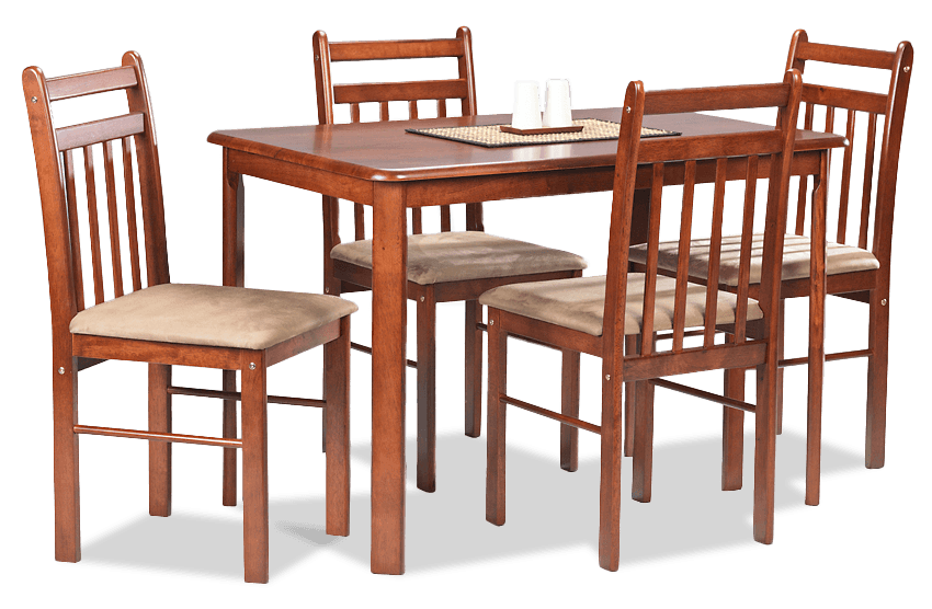 Harvey Hardwood 5 Piece Rectangle Dining Suite