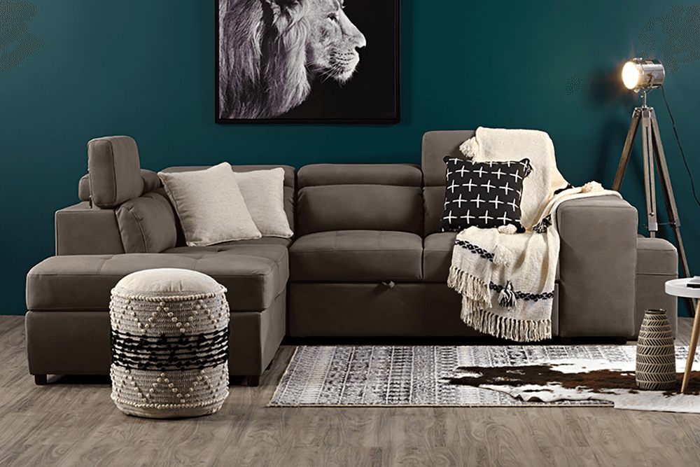 Giorgio Premium Rhino Lounge With Inbuilt Sofa bed Reverse