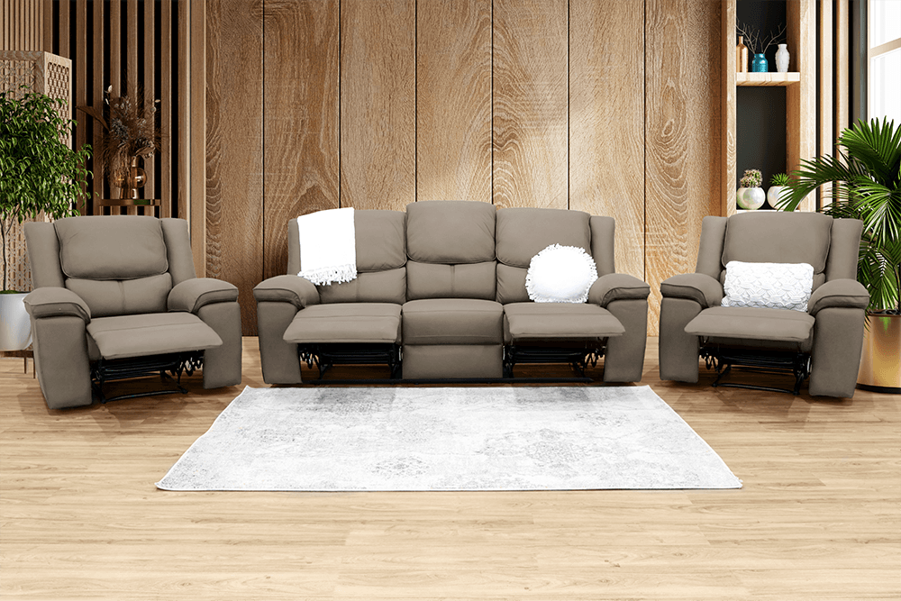 Oslo New Rhino 3 Seater Lounge With 2 In Built Recliner