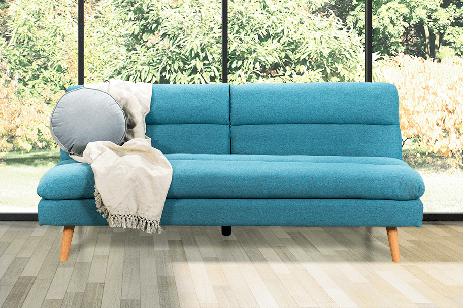 Vibe Fabric 3 Seater Sofa Bed (With Foam Mattress)