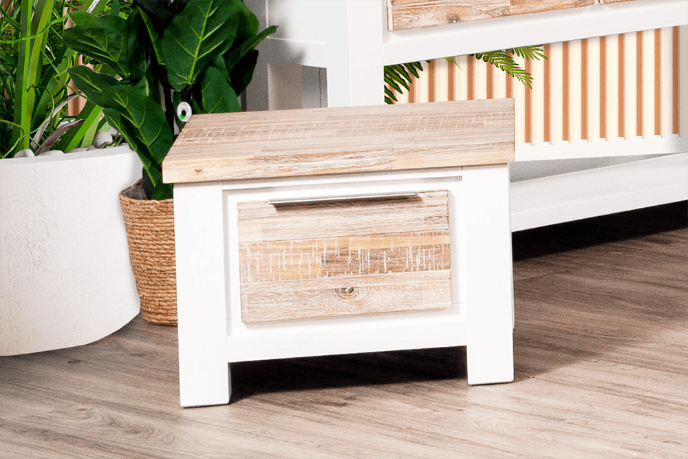 Bermuda Acacia Square Lamp Table
