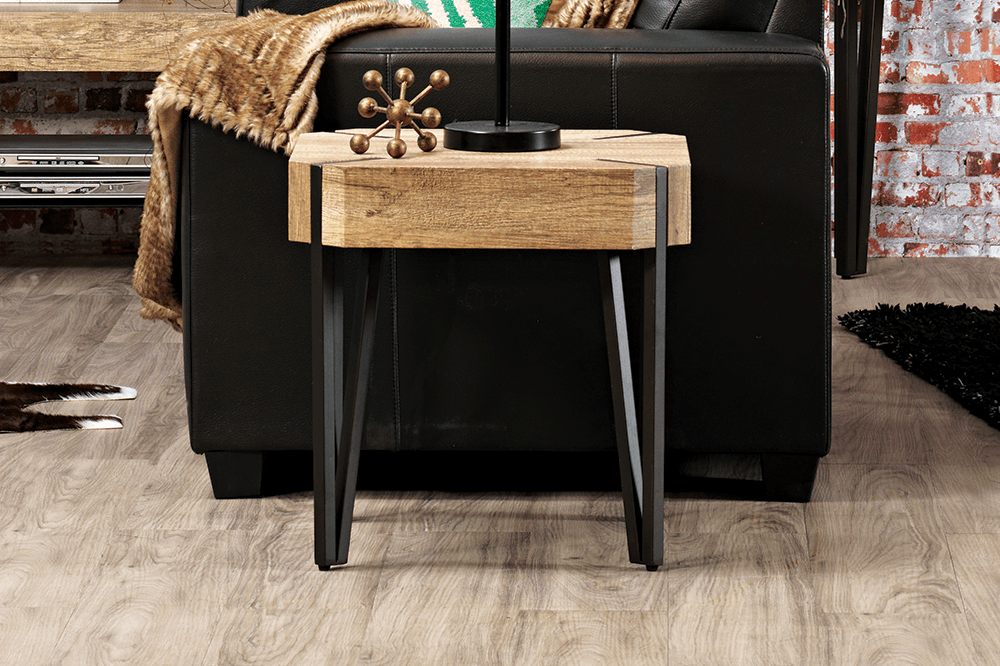 Longreach MDF/Metal Square Lamp Table