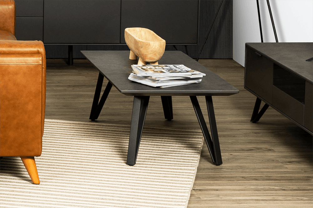 Onyx MDF/Metal Rectangle Coffee Table