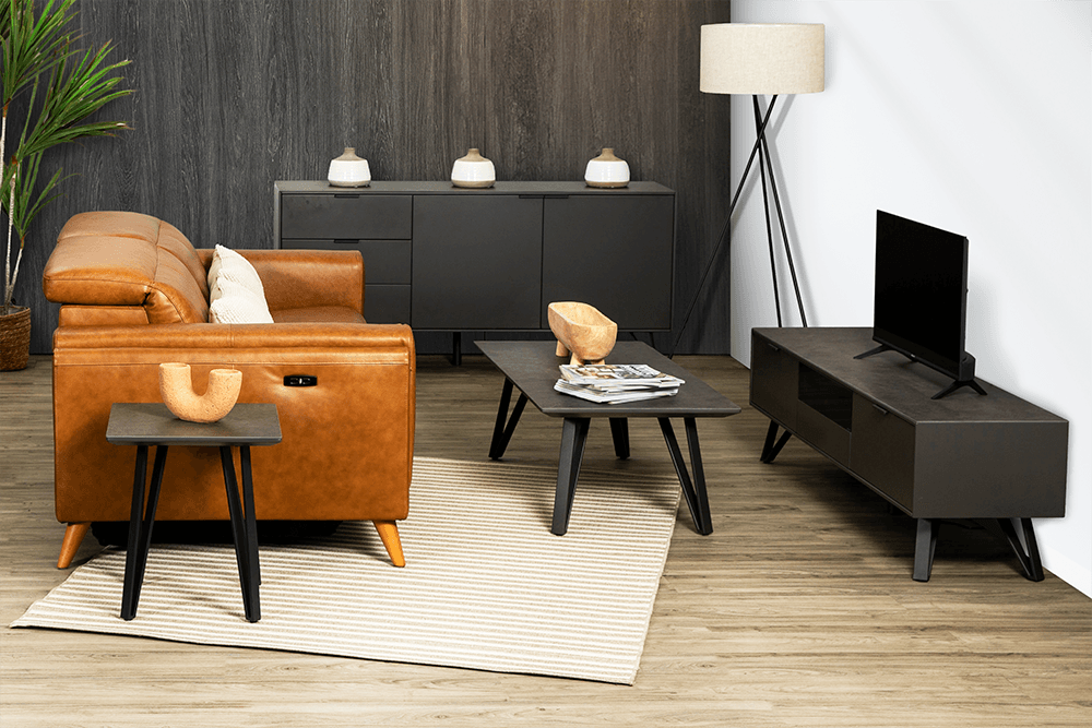 Onyx MDF/Metal Rectangle Coffee Table