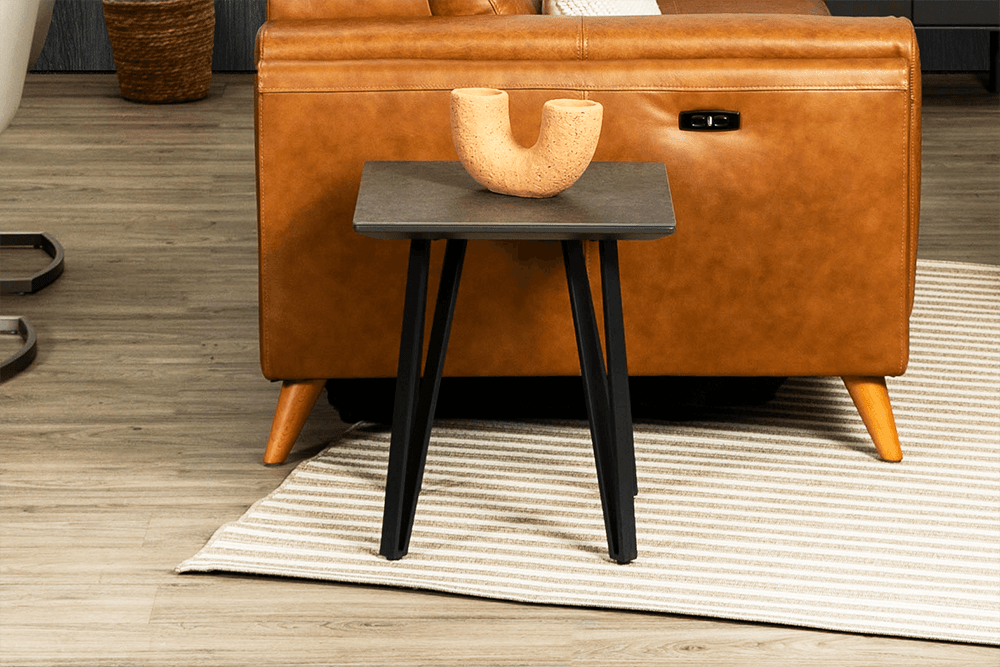 Onyx MDF/Metal Square Lamp Table