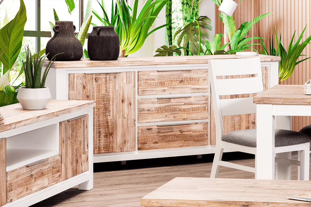 Bermuda Acacia 2 Door 3 Drawer Buffet
