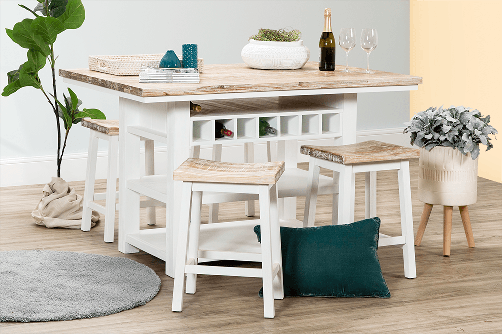 Bermuda Acacia 5 Piece Bar Suite