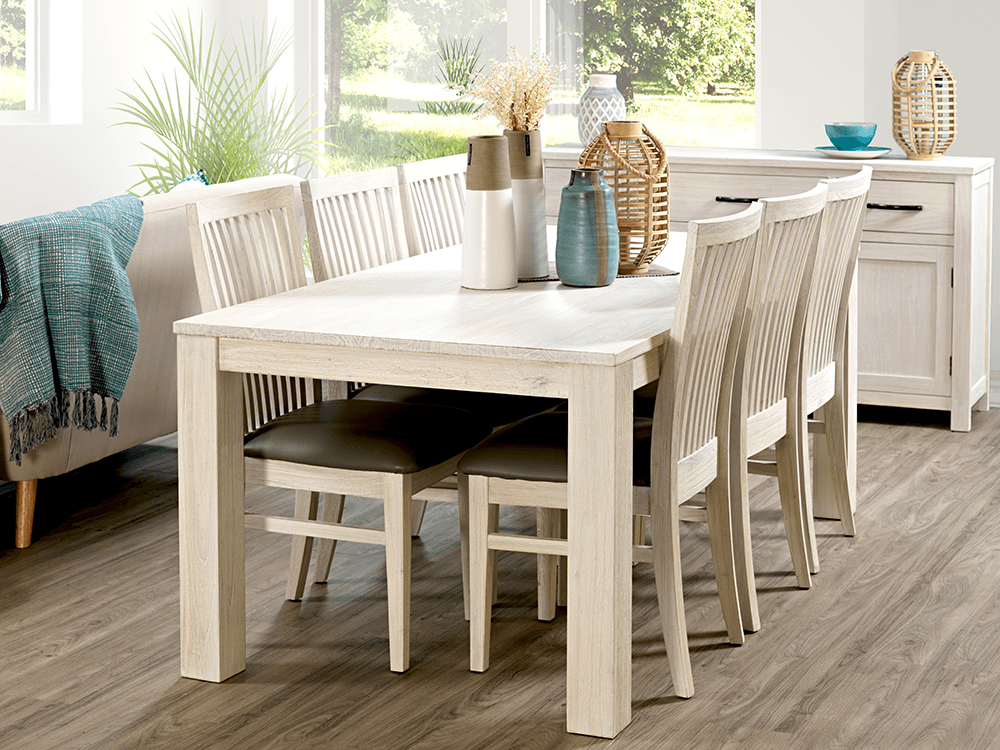 Newcastle Mountain Ash 7 Piece Rectangle Dining Suite