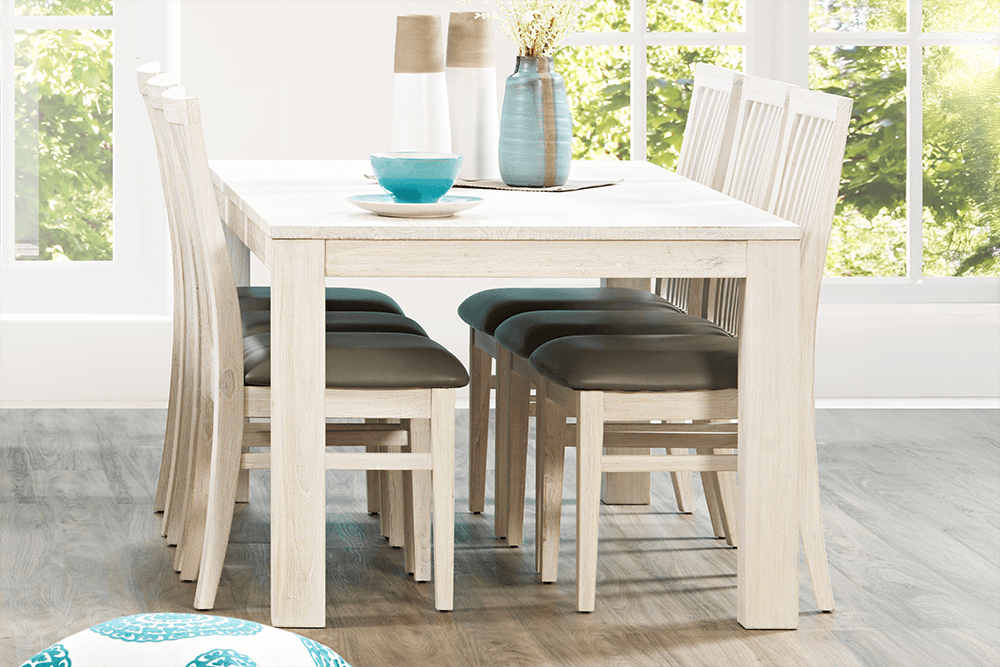 Newcastle Mountain Ash 7 Piece Rectangle Dining Suite