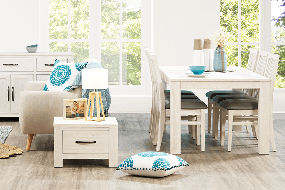 Newcastle Mountain Ash 7 Piece Rectangle Dining Suite