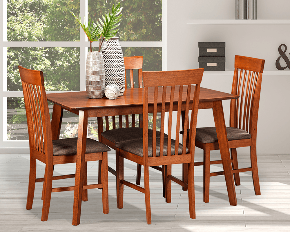 Onslow Hardwood 5 Piece Dining Suite