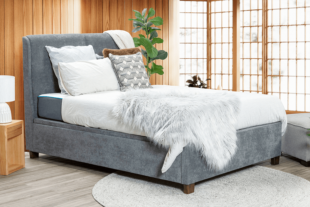 Sawyer Fabric Double Storage Bed