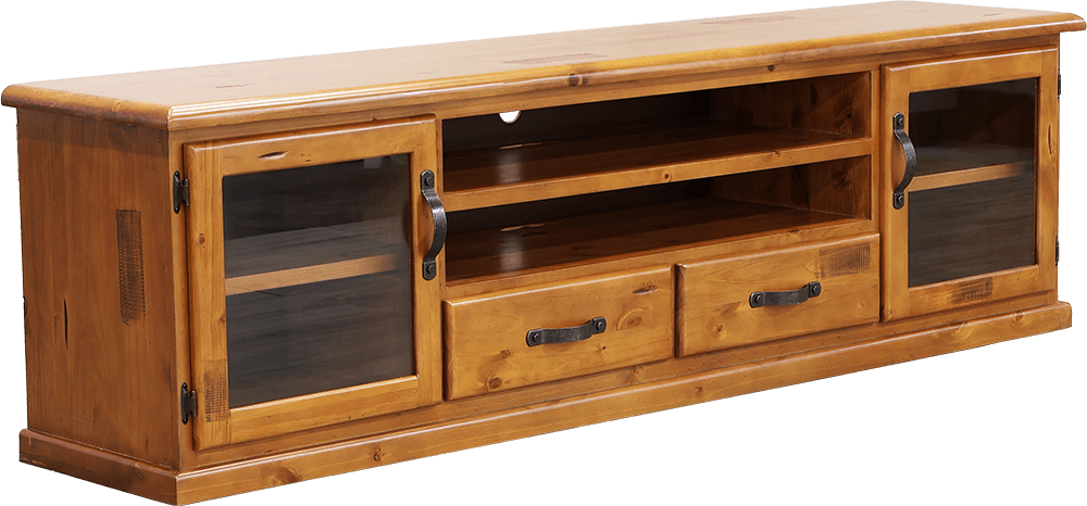 Ranger Pine Large 2 Door 2 Drawer TV/DVD Unit