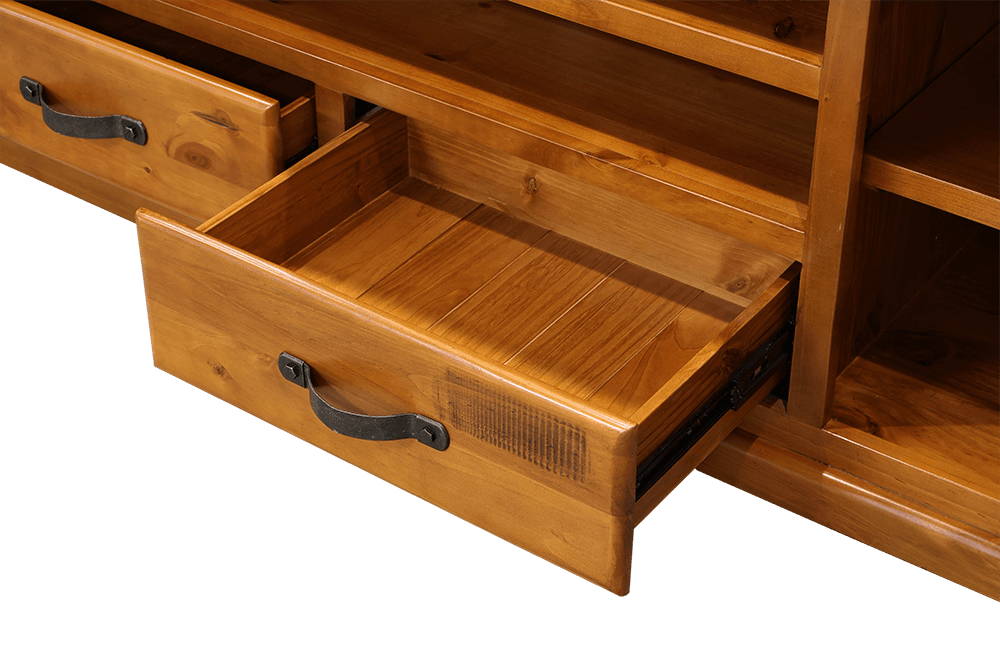 Ranger Pine Large 2 Door 2 Drawer TV/DVD Unit