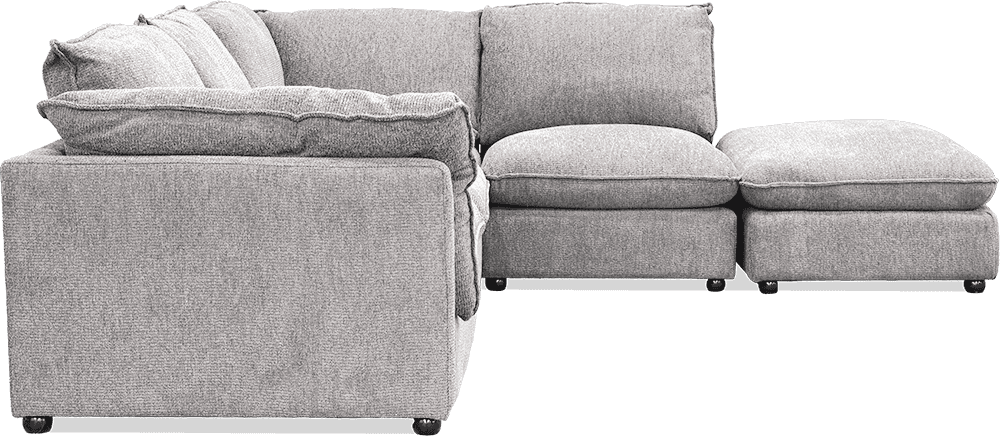 Cruz Night 4 Seater Lounge With Right Hand Chaise With Ottoman