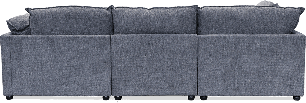 Cruz Night 4 Seater Lounge With Left Hand Chaise With Ottoman