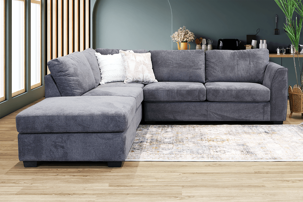 Reva Share Lounge With Inbuilt Sofa bed With Left Hand Chaise