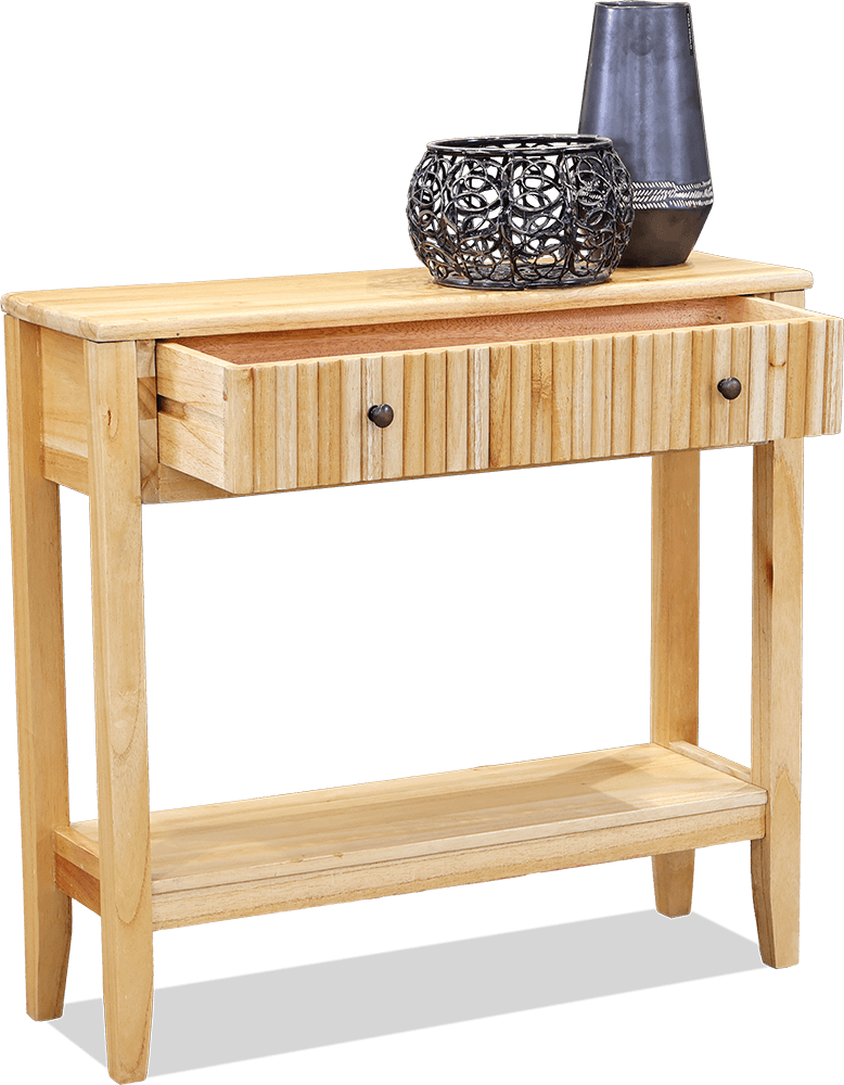Naples* White Cedar 1 Drawer Console Table