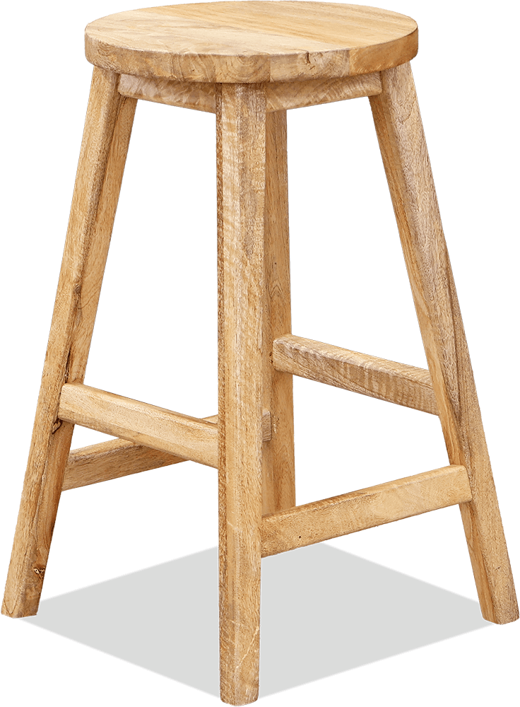 Preston Fruitwood Round Bar Stool