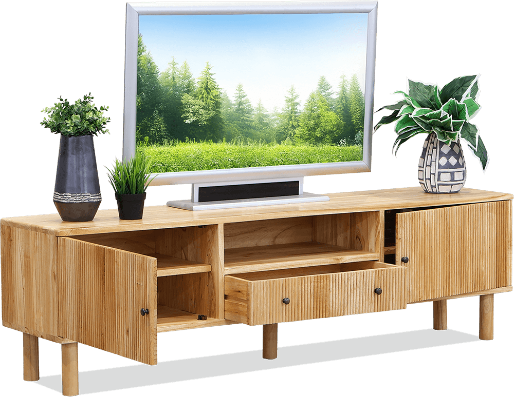 Naples* White Cedar 2 Door TV/DVD Unit Natural