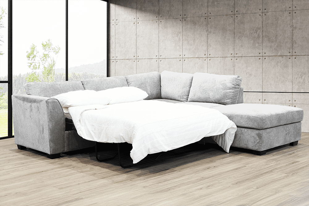 Reva Share Lounge With Inbuilt Sofa bed With Right Hand Chaise