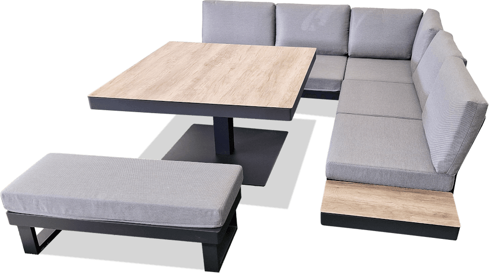 Coral Aluminium Modular Low Dining Suite