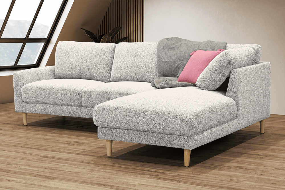 Allie Milan 3 Seater Lounge With Right Hand Chaise