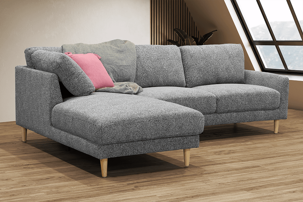 Allie Milan 3 Seater Lounge With Left Hand Chaise