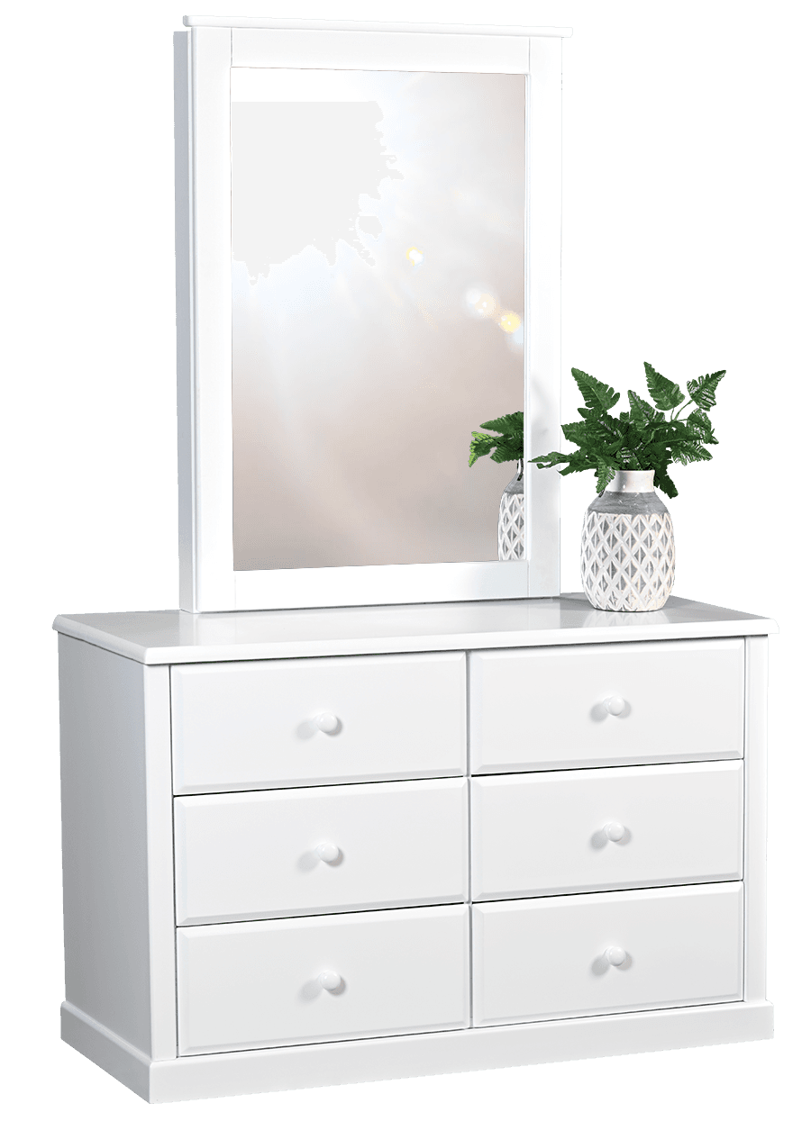 Tilly Acacia 6 Drawer Dresser with Mirror