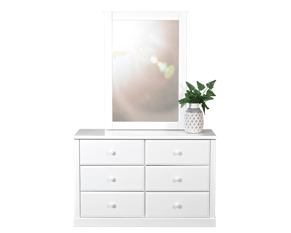 Tilly Acacia 6 Drawer Dresser with Mirror